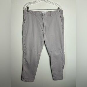 Spoke London Build C Men’s 36 Gray Oatmeal Cotton Chino Pants Casual Minimalist
